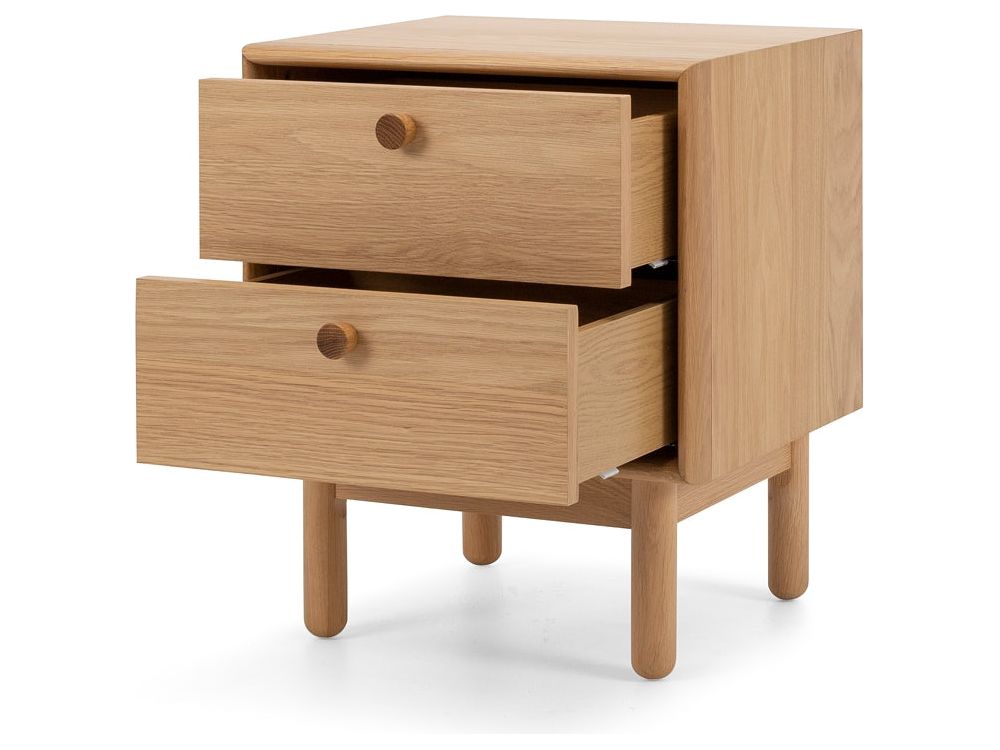 Prague Bedside 2 Drawers-Global Living