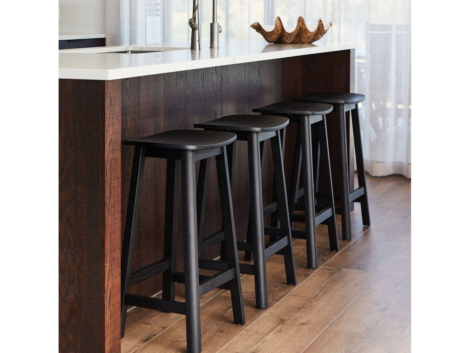 Quinn Barstool - Black-Global Living