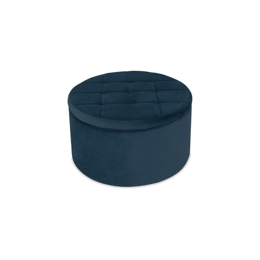 Chest Ottoman with Lid - Atlantic Blue-Global Living