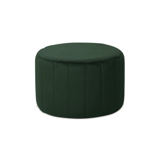 Mandy Ottoman - Green Velvet-Global Living