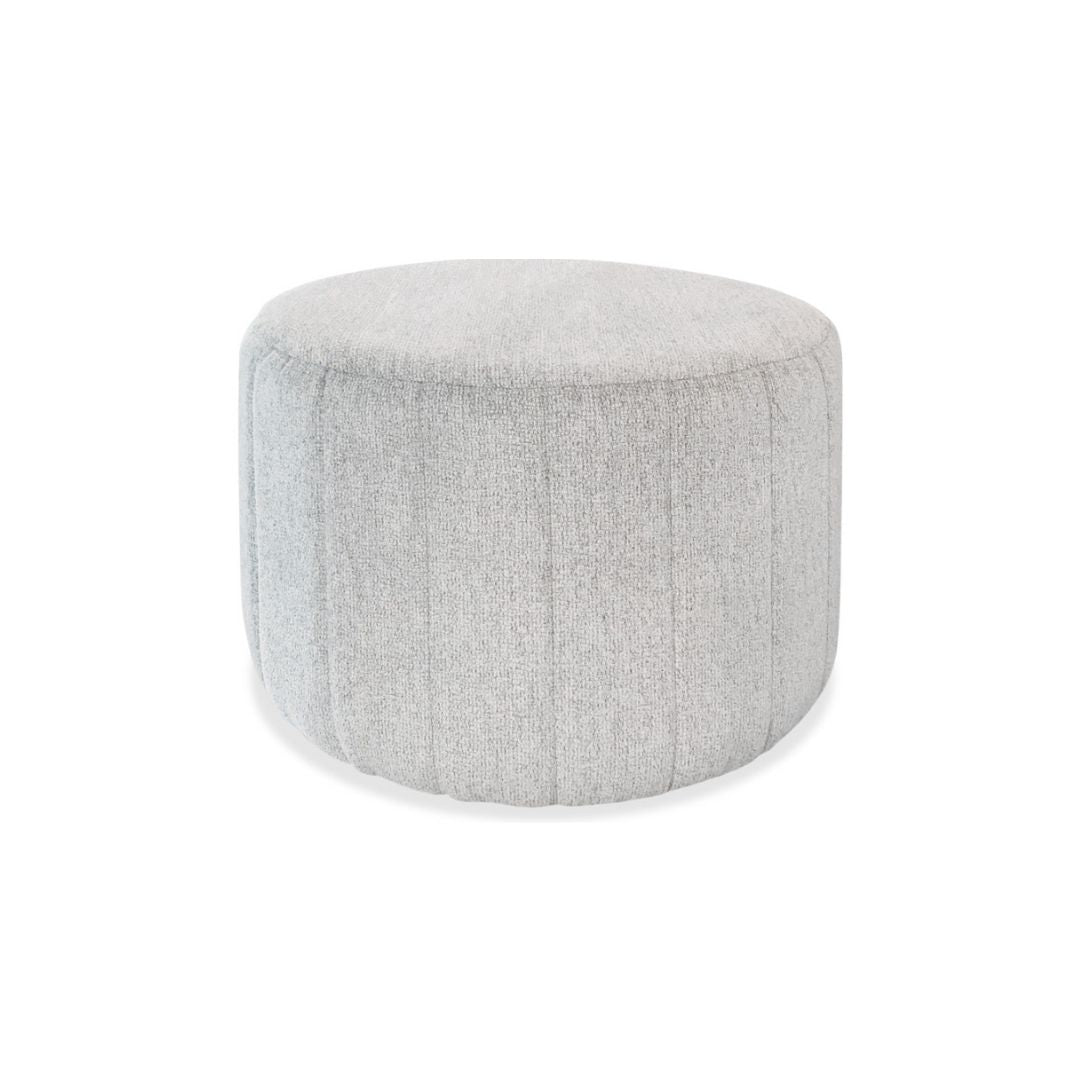 Mandy Ottoman - Light Grey Linen-Global Living